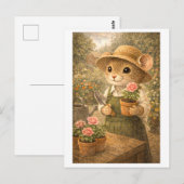 Karriere-Maus als Gärtner Postkarte (Vorne/Hinten)