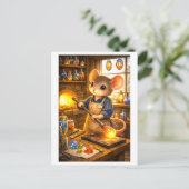 Karriere Maus als Glasbläser Postkarte (Stehend Vorderseite)