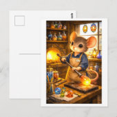 Karriere Maus als Glasbläser Postkarte (Vorne/Hinten)