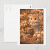 Karriere Maus als Kerzenmacher Postkarte (Vorne/Hinten)