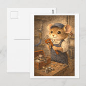 Karriere-Maus als Klempner Postkarte (Vorne/Hinten)