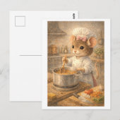 Karriere Maus als Koch Postkarte (Vorne/Hinten)