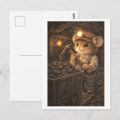 Karriere Maus als Kohlebergmann Postkarte (Vorne/Hinten)