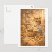 Karriere Maus als Korbflechter Postkarte (Vorne/Hinten)