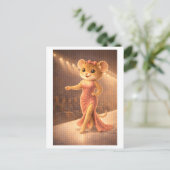 Karriere-Maus als Laufstegmode-Modell Postkarte (Stehend Vorderseite)