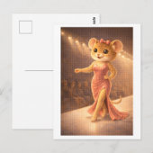 Karriere-Maus als Laufstegmode-Modell Postkarte (Vorne/Hinten)