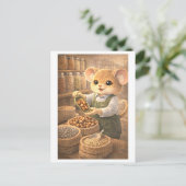 Karriere Maus als Lebensmittelhändler Postkarte (Stehend Vorderseite)