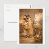 Karriere-Maus als Maler Postkarte (Vorne/Hinten)