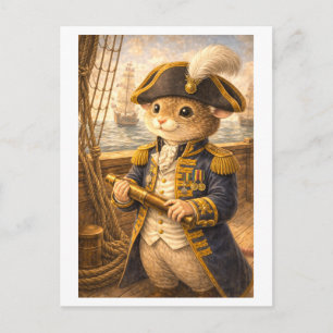 Karriere Maus als Marineadmiral Postkarte