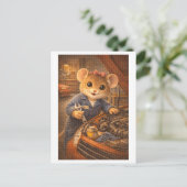 Karriere Maus als Mechaniker Postkarte (Stehend Vorderseite)