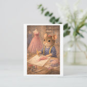 Karriere-Maus als Modedesigner Postkarte (Stehend Vorderseite)