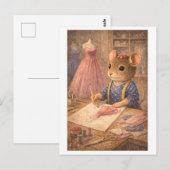Karriere-Maus als Modedesigner Postkarte (Vorne/Hinten)