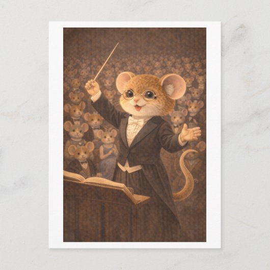 Karriere Maus als Orchesterdirigent Postkarte (Vorderseite)