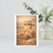 Karriere Maus als Paläontologe Postkarte (Stehend Vorderseite)