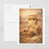 Karriere Maus als Paläontologe Postkarte (Vorne/Hinten)