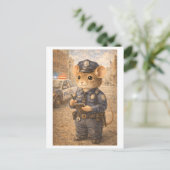 Karriere-Maus als Polizist Postkarte (Stehend Vorderseite)
