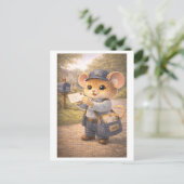 Karriere-Maus als Postbote Postkarte (Stehend Vorderseite)