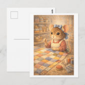 Karriere-Maus als Quilterin Postkarte (Vorne/Hinten)