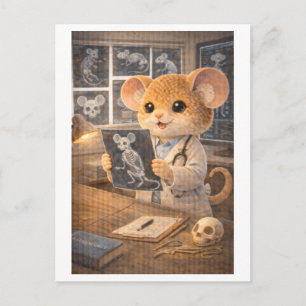 Karriere Maus als Radiologe Postkarte