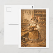 Karriere Maus als Schuhmacher Postkarte (Vorne/Hinten)