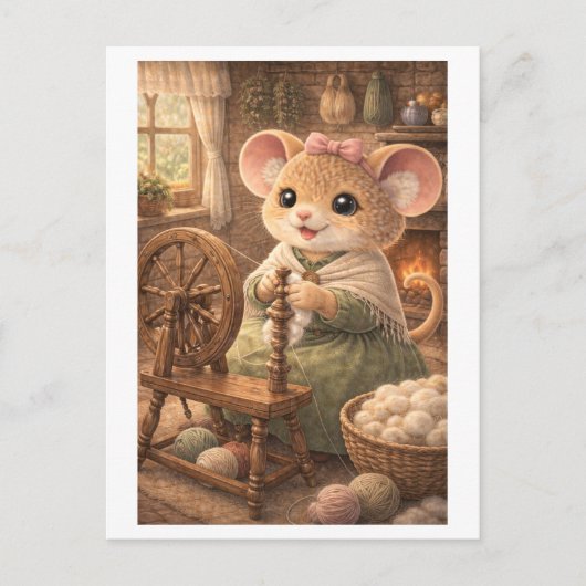 Karriere-Maus als Spinner Postkarte (Vorderseite)