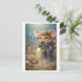 Karriere Maus als Taucher Postkarte (Stehend Vorderseite)