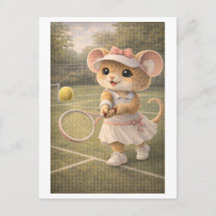 Karriere-Maus als Tennisspieler Postkarte