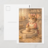 Karriere-Maus als Töpfer Postkarte (Vorne/Hinten)