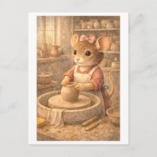 Karriere-Maus als Töpfer Postkarte (Vorderseite)