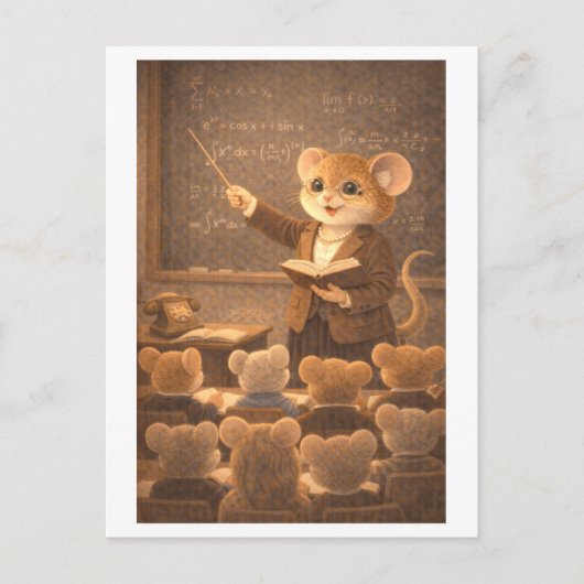 Karriere-Maus als Universitätsprofessor Postkarte (Vorderseite)