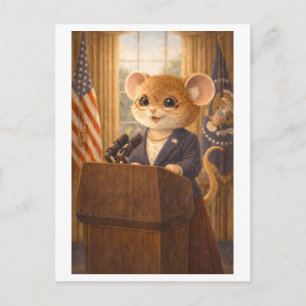 Karriere-Maus als US-Präsident Postkarte