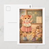 Karriere Maus als Vorschullehrer Postkarte (Vorne/Hinten)