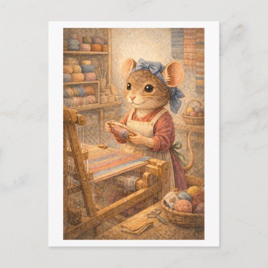 Karriere-Maus als Weber Postkarte (Vorderseite)