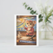 Karriere Maus als Wettervorhersager Postkarte (Stehend Vorderseite)