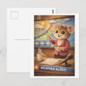 Karriere Maus als Wettervorhersager Postkarte (Vorne/Hinten)