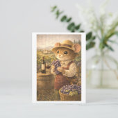 Karriere Maus als Winzer Postkarte (Stehend Vorderseite)