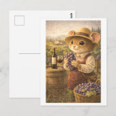 Karriere Maus als Winzer Postkarte (Vorne/Hinten)
