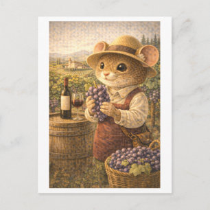 Karriere Maus als Winzer Postkarte