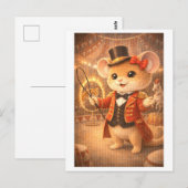 Karriere Maus als Zirkusdirektor Postkarte (Vorne/Hinten)