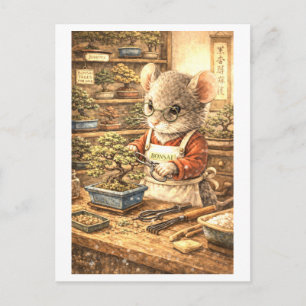 Karriere-Maus im Bonsai-Laden Postkarte
