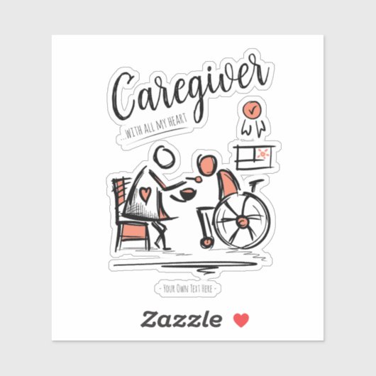 Karriere ...mit allem Herzen. Geschenk Aufkleber (Blatt)