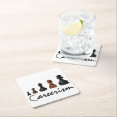 Karriere Rechteckiger Pappuntersetzer (Vor Ort)