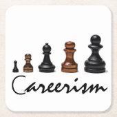 Karriere Rechteckiger Pappuntersetzer (Vorderseite)