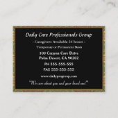 Karriereberater vertrauen Blooms Beruflich   Visitenkarte (Rückseite)