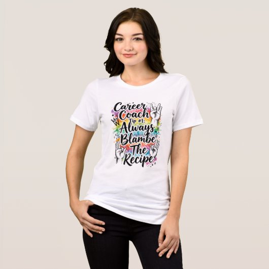 Karrierecoach – Lustiger "Coaching-Tipp" Tri-Blend Shirt (Vorderseite voll)