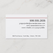 Karriereentwicklungs-Geschäfts-Karte - beruflich Visitenkarte (Rückseite)