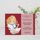 Karrierefrau blondes Haar Einladung (Stehend Vorderseite)