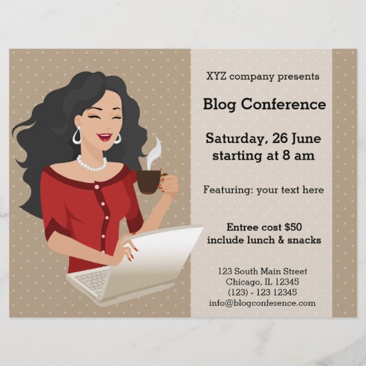 Karrierefrau schwarze Haare Flyer (Vorne)