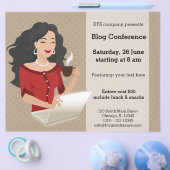 Karrierefrau schwarze Haare Flyer (Einzeln)