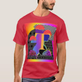 Karrierefreie Initial T Maroon Basic Men's T-Shirt (Vorderseite)